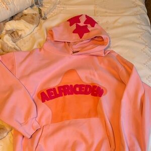 Aelfric Eden Pink Hoodie with Red Stars